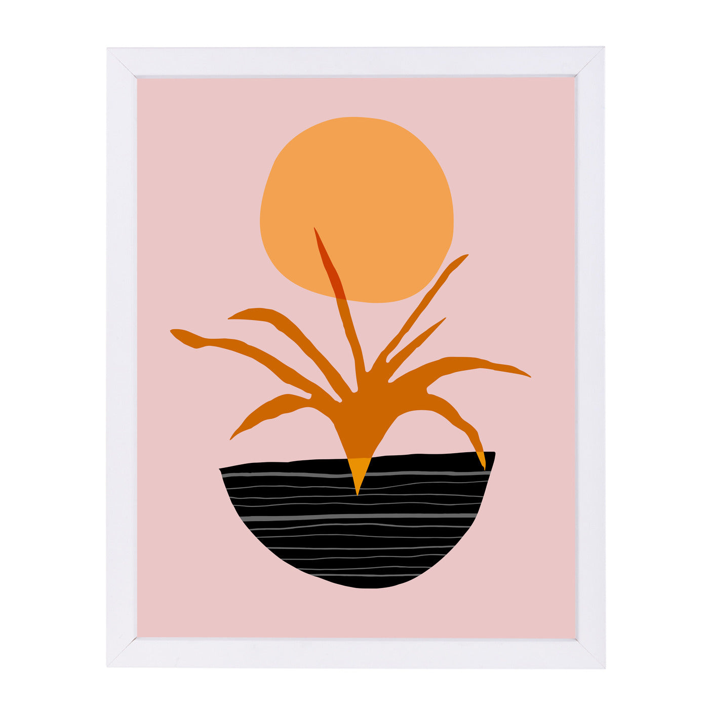 Desert Sunrise By Modern Tropical - White Framed Print - Wall Art - Americanflat
