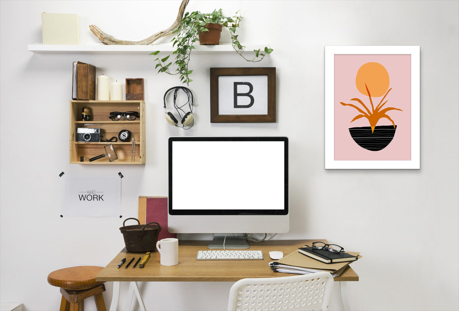 Desert Sunrise By Modern Tropical - White Framed Print - Wall Art - Americanflat