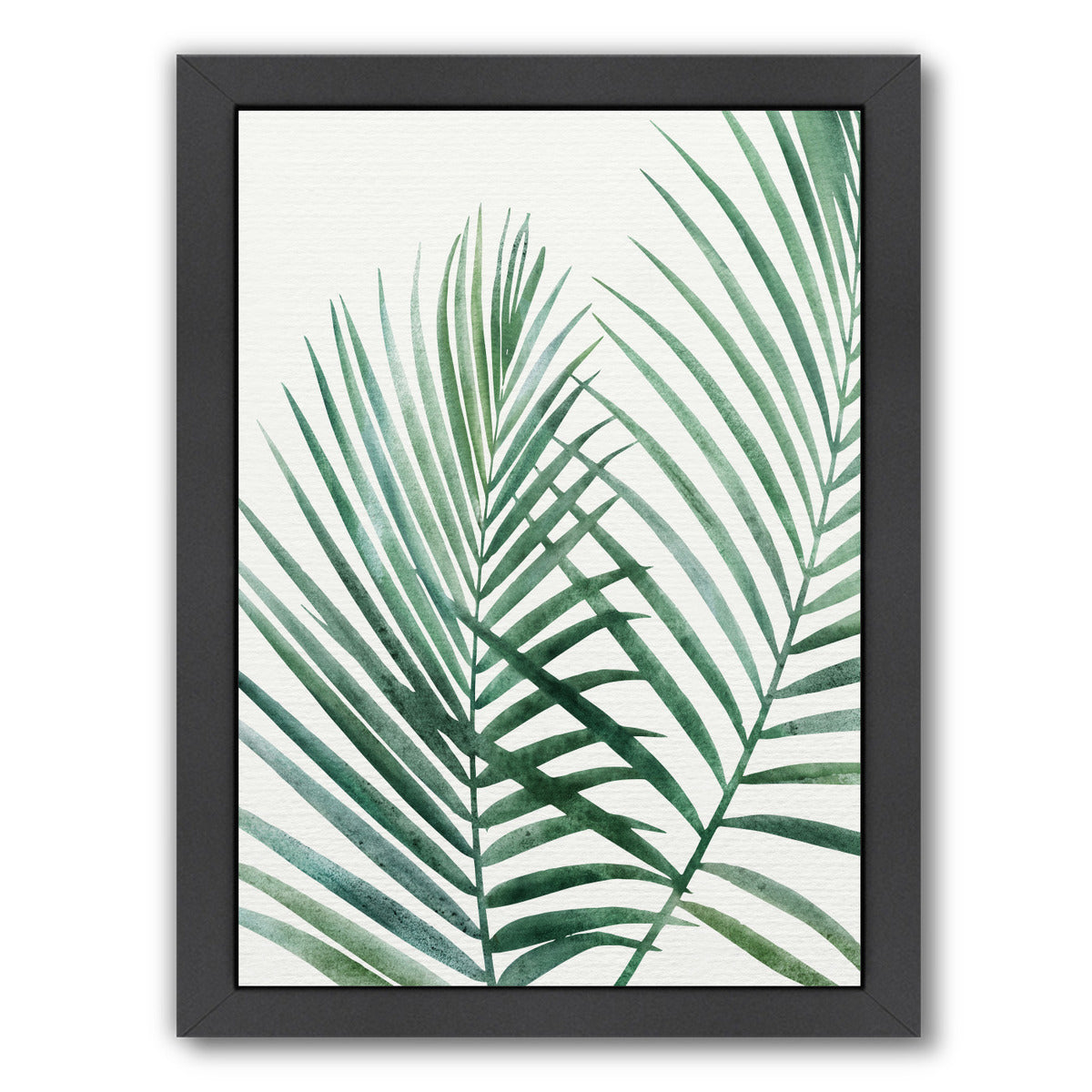 Emerald Palms By Modern Tropical - Black Framed Print - Wall Art - Americanflat