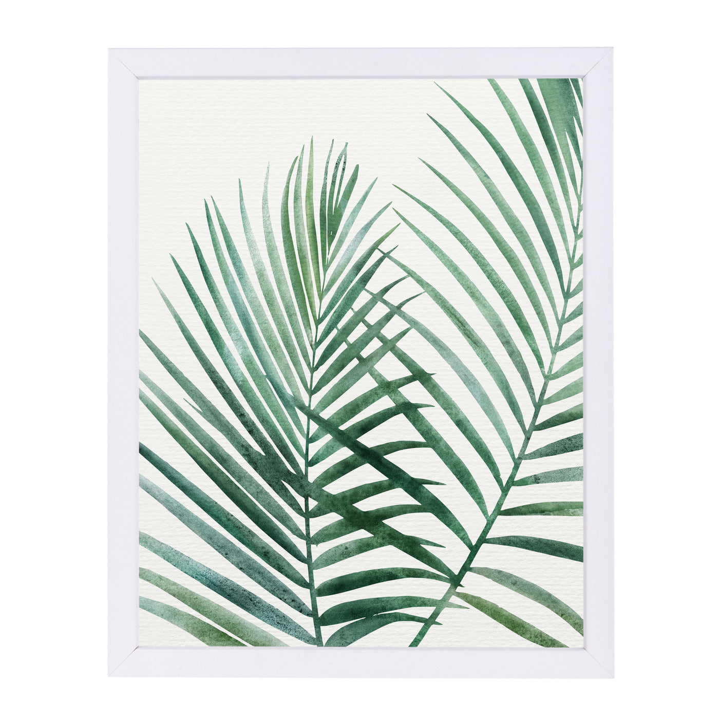 Emerald Palms By Modern Tropical - White Framed Print - Wall Art - Americanflat