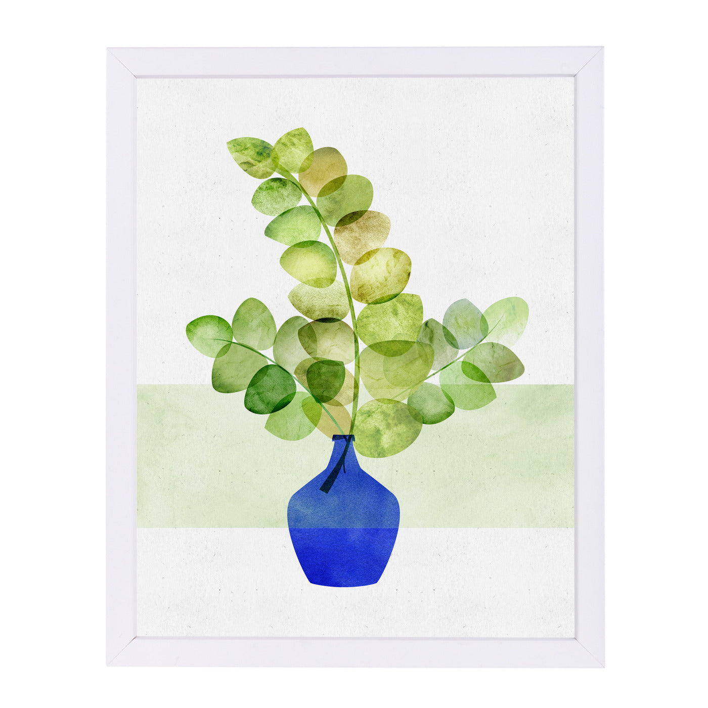Fresh Eucalyptus By Modern Tropical - White Framed Print - Wall Art - Americanflat
