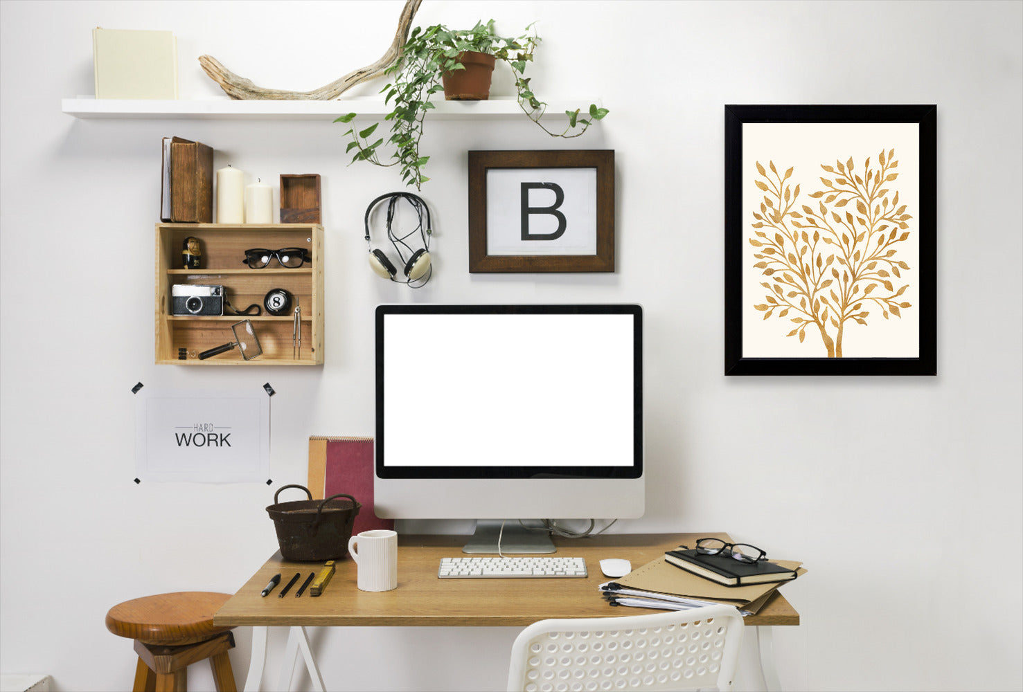 Golden Ficus By Modern Tropical - Black Framed Print - Wall Art - Americanflat