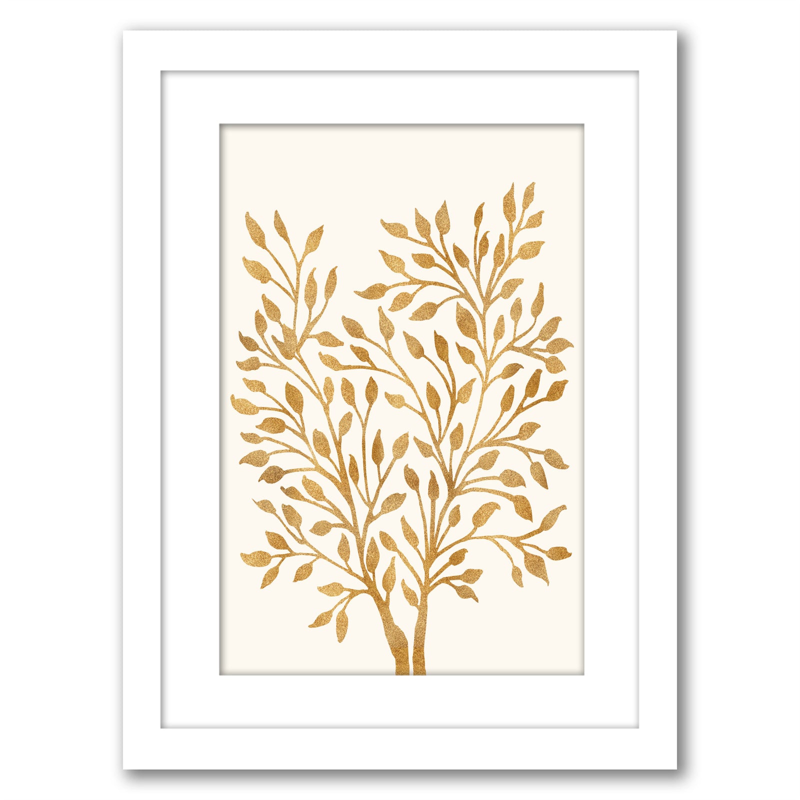 Golden Ficus By Modern Tropical - Framed Print - Americanflat