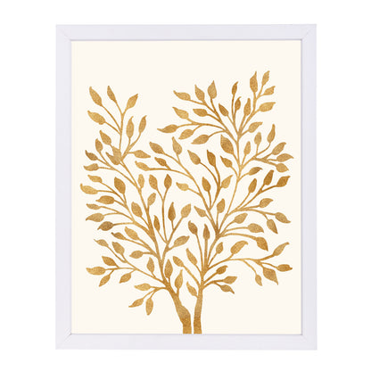 Golden Ficus By Modern Tropical - White Framed Print - Wall Art - Americanflat