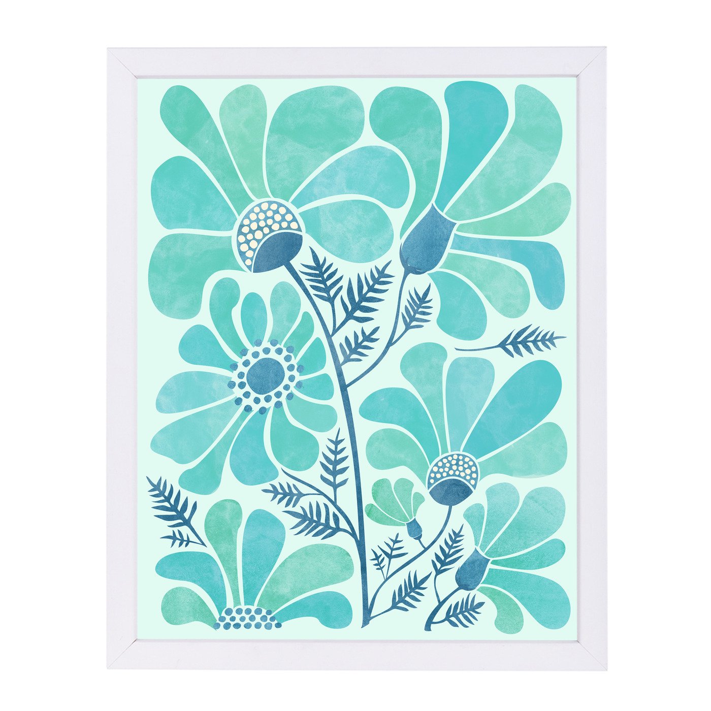 Himalayan Blue Poppies By Modern Tropical - Framed Print - Americanflat