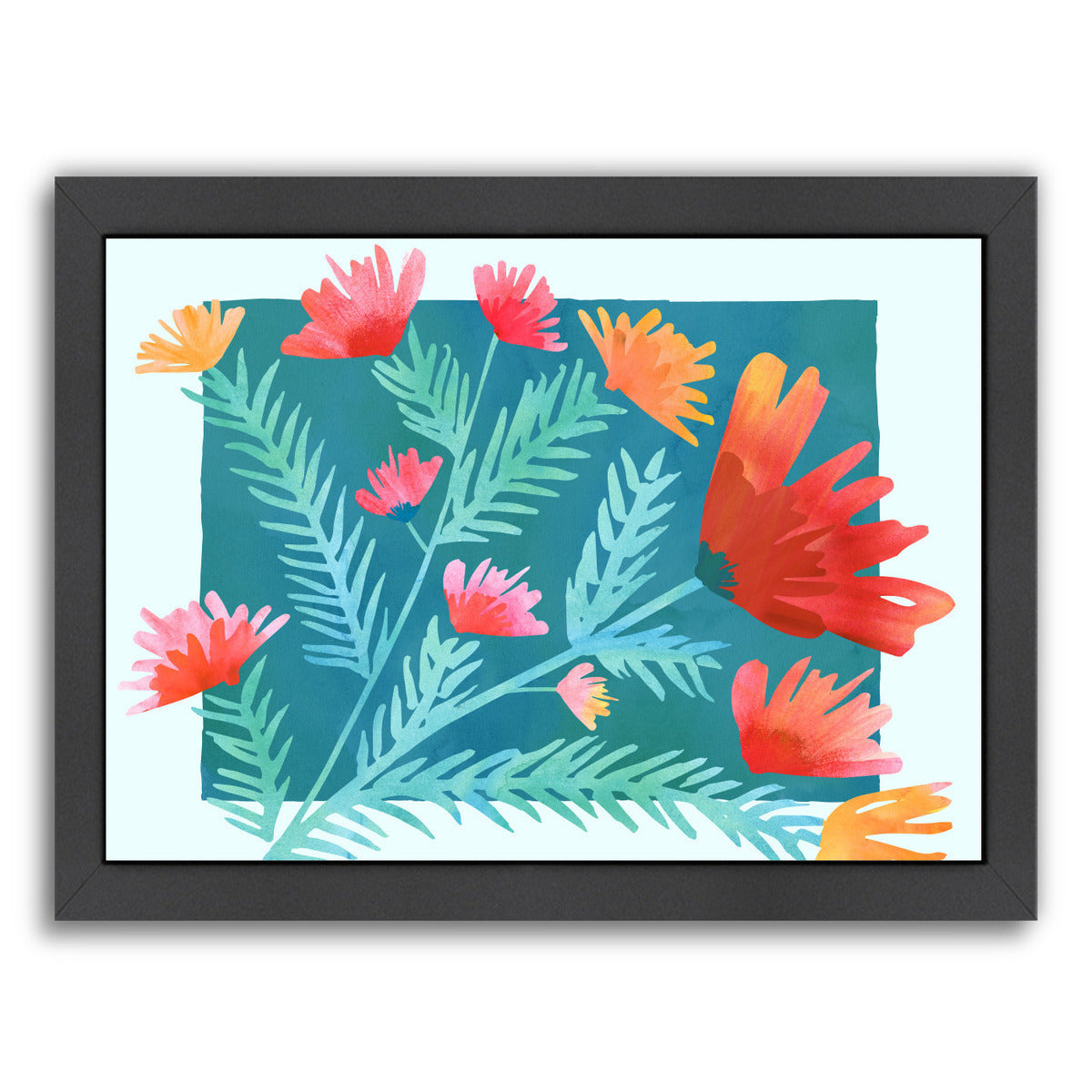 Joy By Modern Tropical - Black Framed Print - Wall Art - Americanflat
