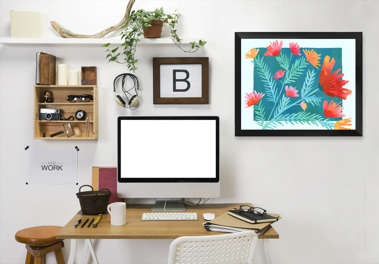 Joy By Modern Tropical - Black Framed Print - Wall Art - Americanflat
