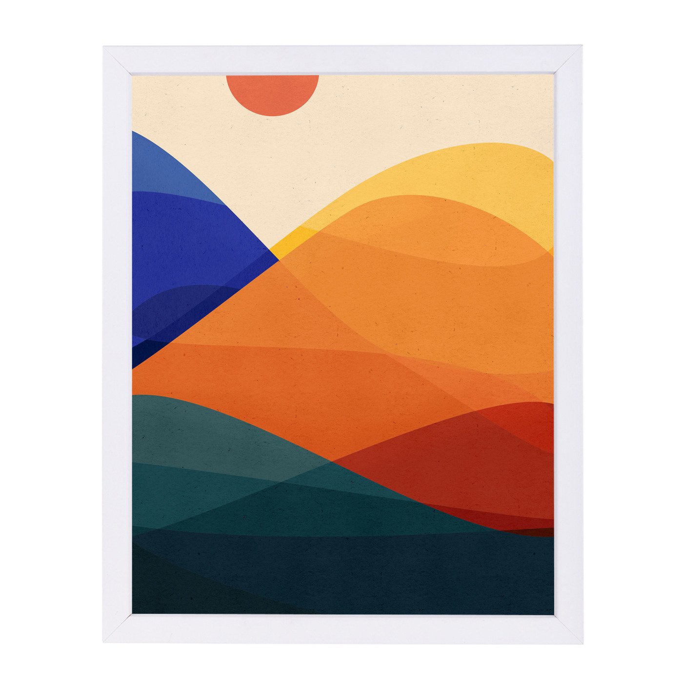 Meditative Mountains By Modern Tropical - Framed Print - Americanflat