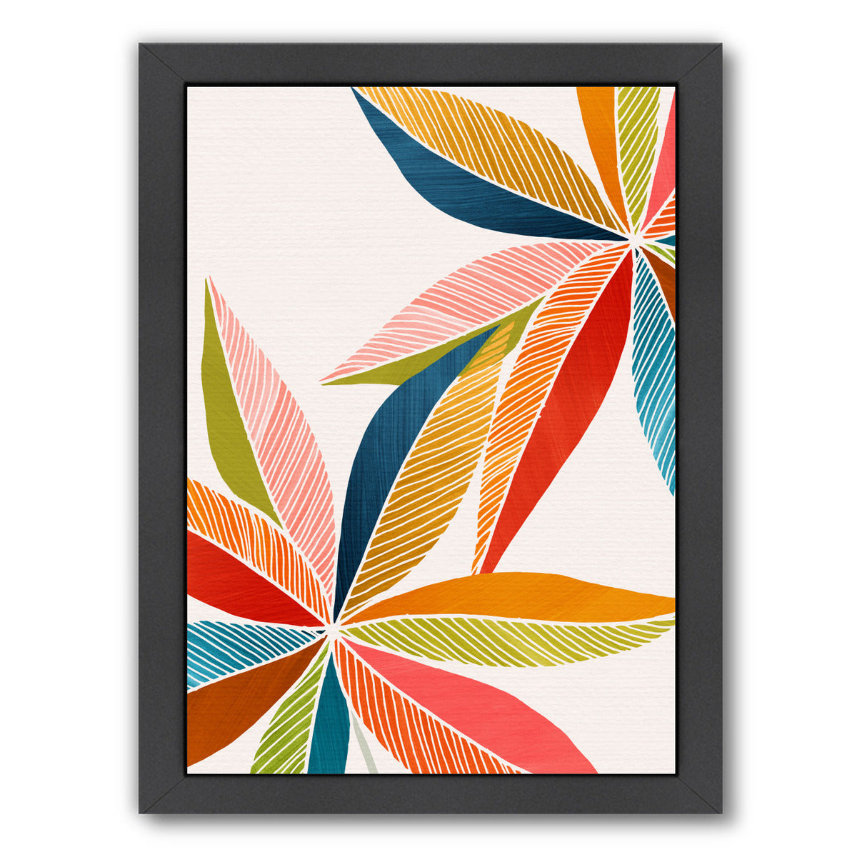 Multicolorful By Modern Tropical - Black Framed Print - Wall Art - Americanflat