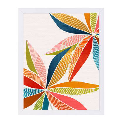 Multicolorful By Modern Tropical - White Framed Print - Wall Art - Americanflat