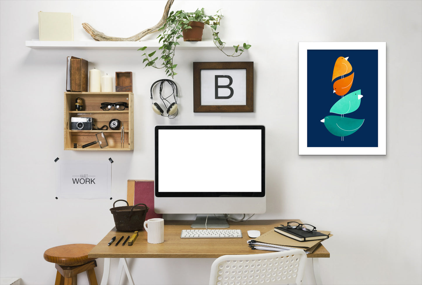 Neighborhood Watch By Modern Tropical - White Framed Print - Wall Art - Americanflat
