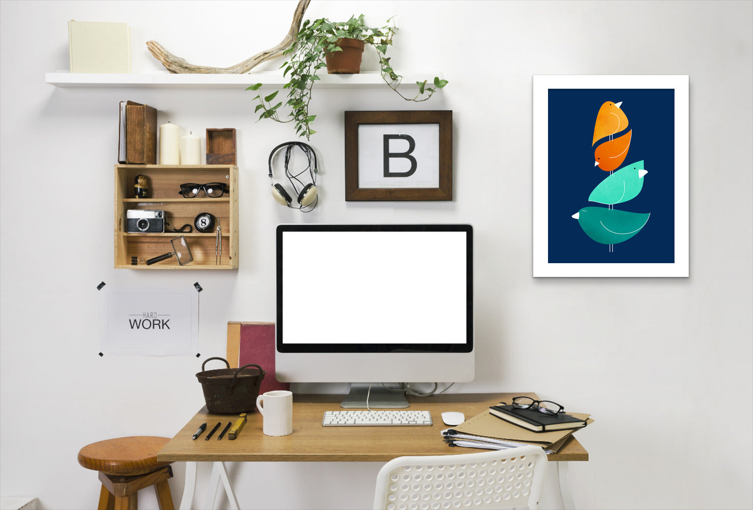 Neighborhood Watch By Modern Tropical - White Framed Print - Wall Art - Americanflat