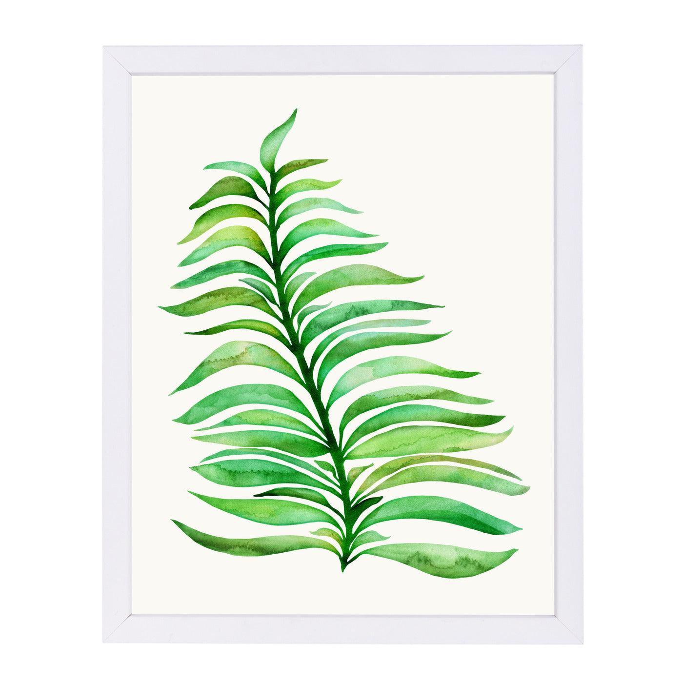 Royal Fern By Modern Tropical - White Framed Print - Wall Art - Americanflat