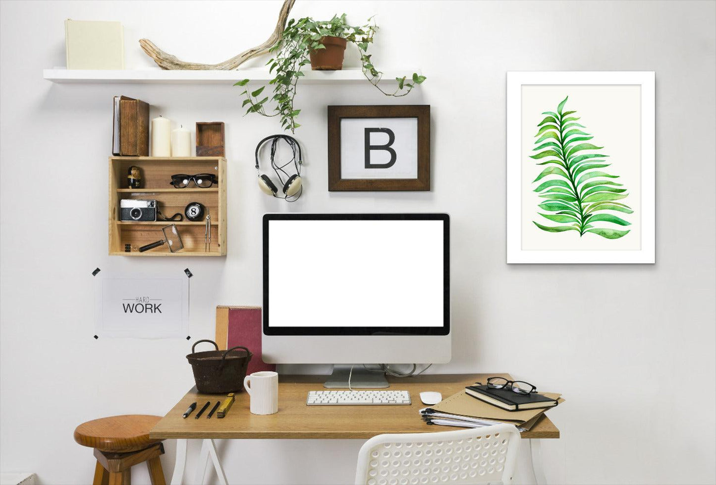 Royal Fern By Modern Tropical - White Framed Print - Wall Art - Americanflat