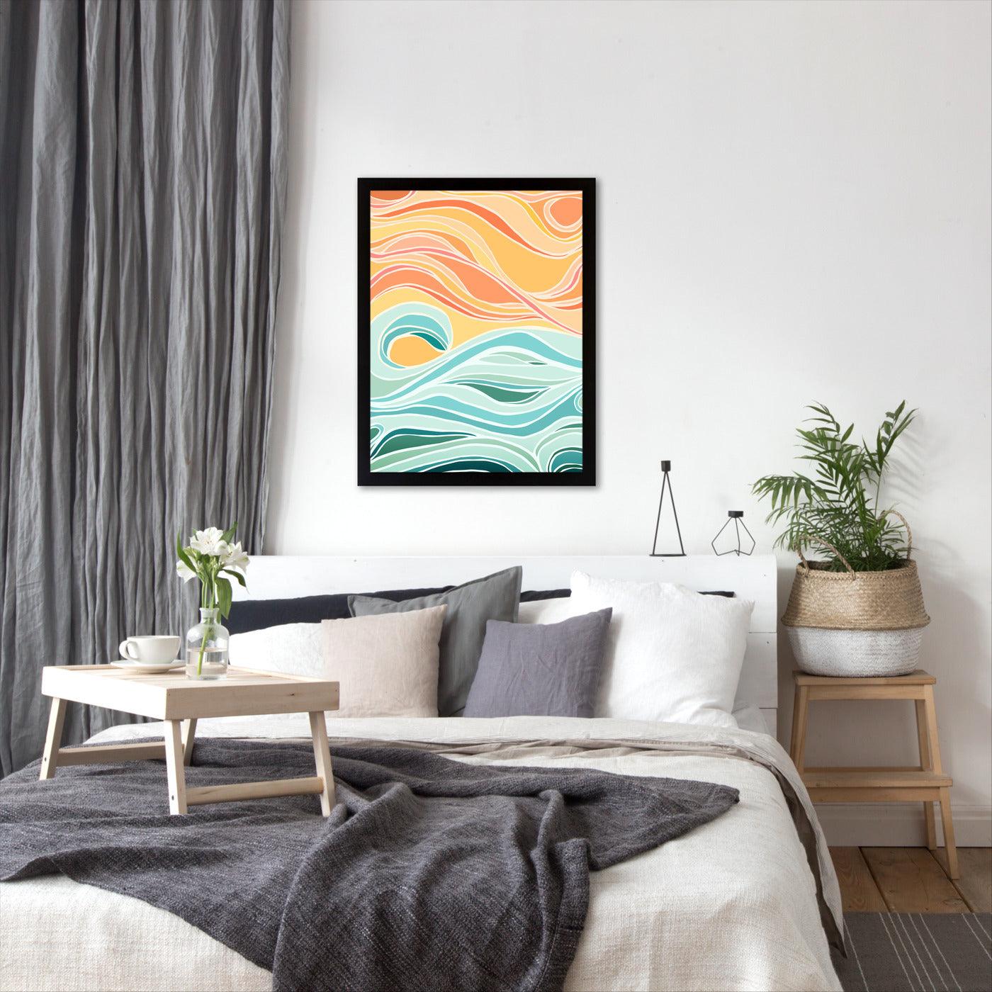 Sky And Sea By Modern Tropical - Framed Print - Americanflat