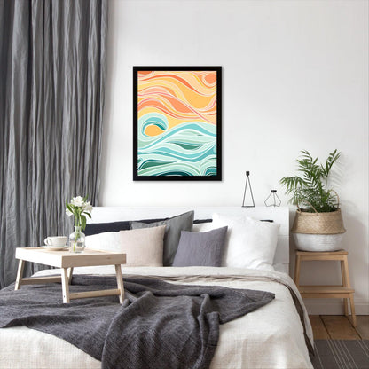 Sky And Sea By Modern Tropical - Framed Print - Americanflat