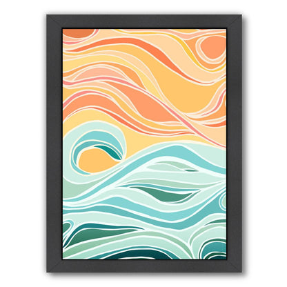 Sky And Sea By Modern Tropical - Black Framed Print - Wall Art - Americanflat