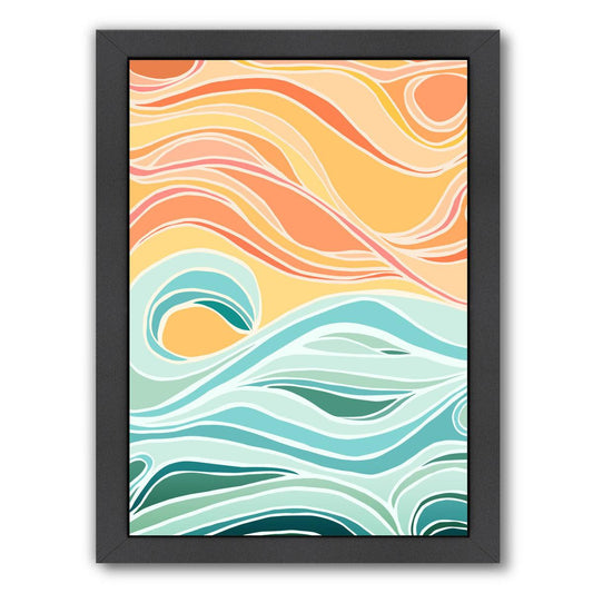 Sky And Sea By Modern Tropical - Black Framed Print - Wall Art - Americanflat