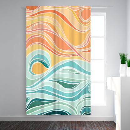 Blackout Curtain Single Panel - Sky And Sea by Modern Tropical - Blackout Curtains - Americanflat