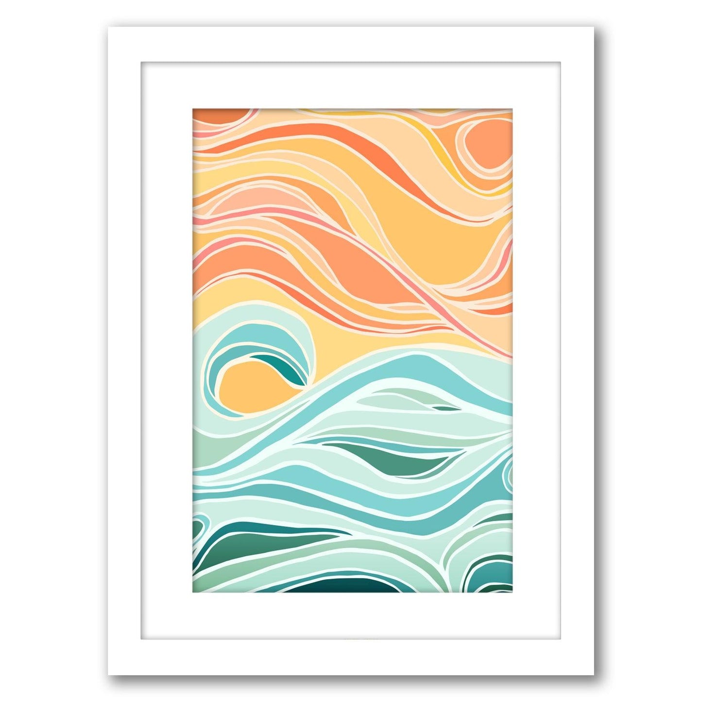 Sky And Sea By Modern Tropical - Framed Print - Americanflat