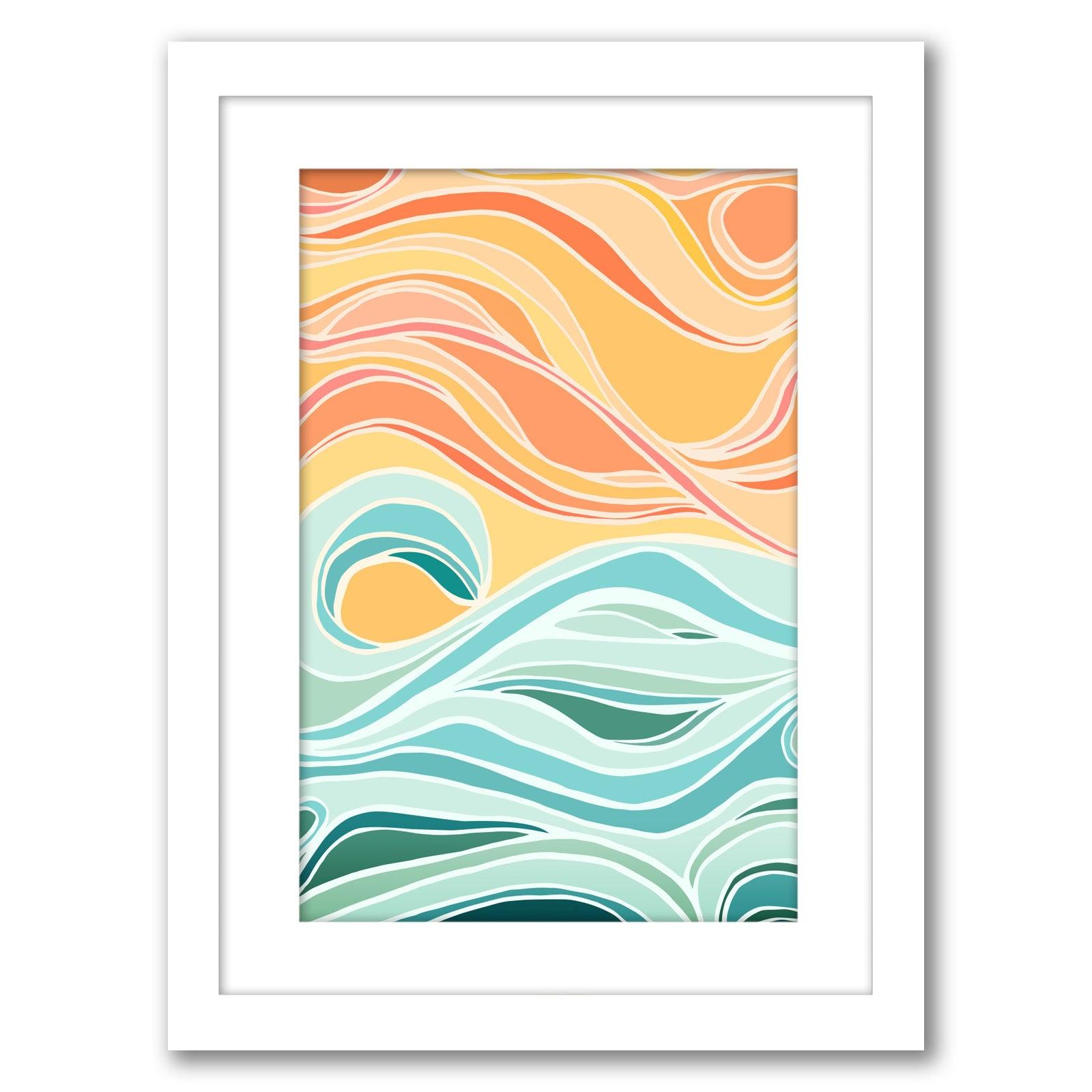 Sky And Sea By Modern Tropical - Framed Print - Americanflat