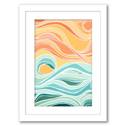 Sky And Sea By Modern Tropical - Framed Print - Americanflat