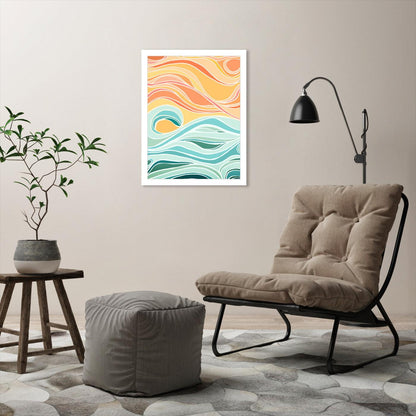 Sky And Sea By Modern Tropical - Framed Print - Americanflat