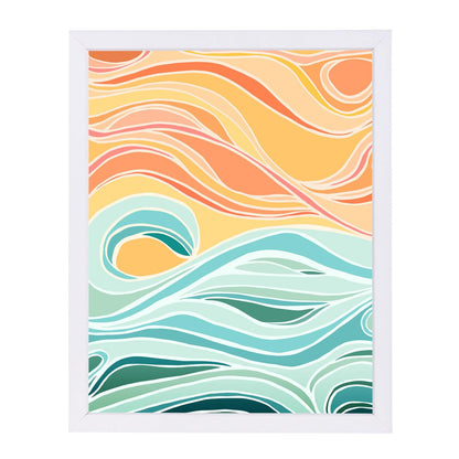 Sky And Sea By Modern Tropical - White Framed Print - Wall Art - Americanflat