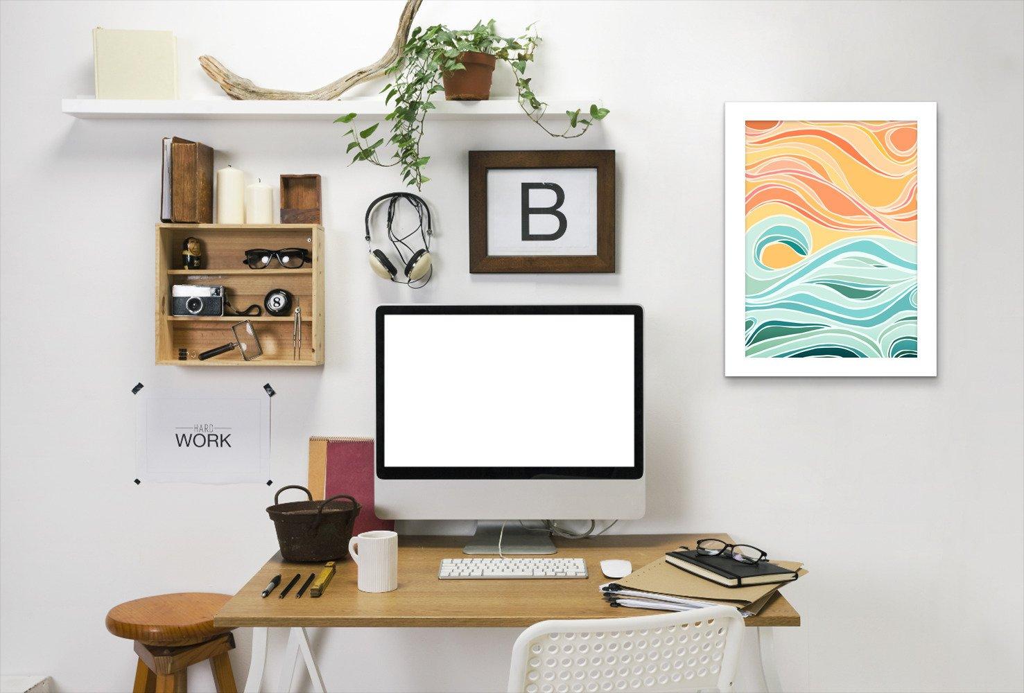 Sky And Sea By Modern Tropical - Framed Print - Americanflat