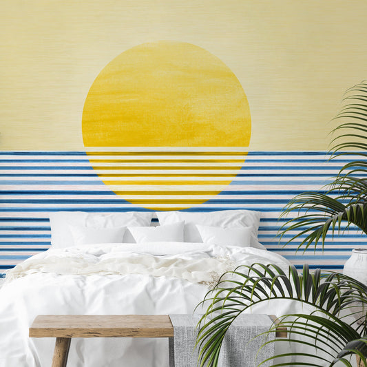 Peel & Stick Wall Mural - Sunrise Abstract By Modern Tropical