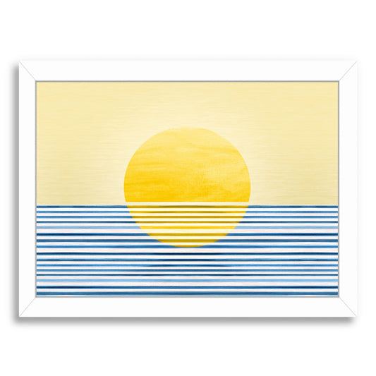 Sunrise Abstract By Modern Tropical - White Framed Print - Wall Art - Americanflat