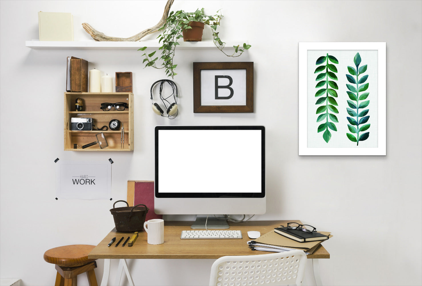 Tropical Emerald By Modern Tropical - White Framed Print - Wall Art - Americanflat
