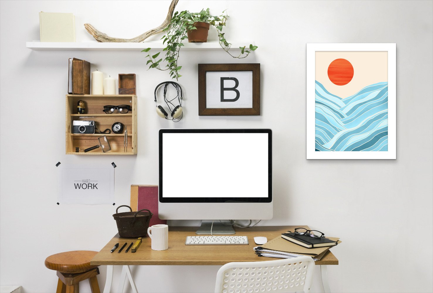 Waves Like Mountains By Modern Tropical - Framed Print - Americanflat