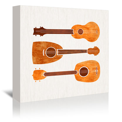 Hawaiian Ukuleles By Modern Tropical - Wrapped Canvas - Wrapped Canvas - Americanflat