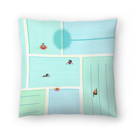 Saturdays At The Pool by Modern Tropical - Pillow, Pillow, 20" X 20"
