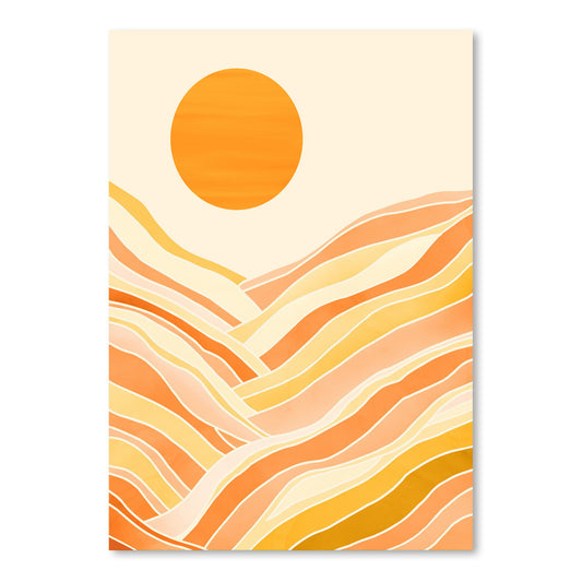 Golden Mountain Sunset by Modern Tropical - Art Print - Americanflat