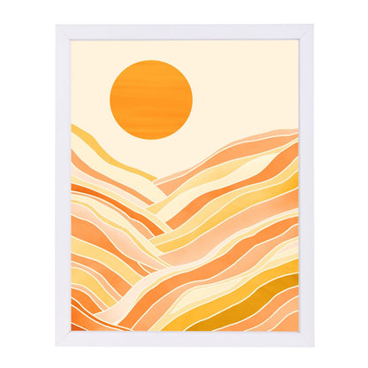 Golden Mountain Sunset By Modern Tropical - Framed Print - Americanflat