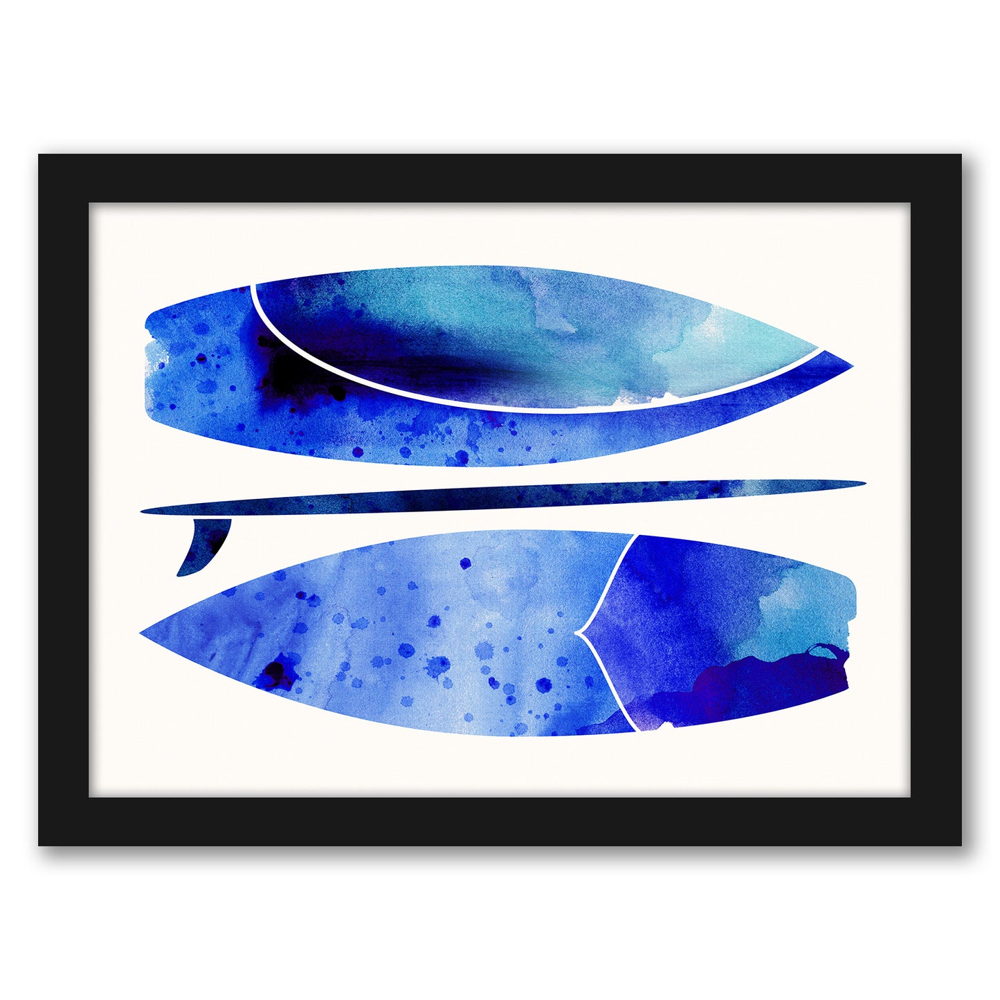 Modern Tropical Blue Moon Framed Gallery Wall Set - Art Set - Americanflat