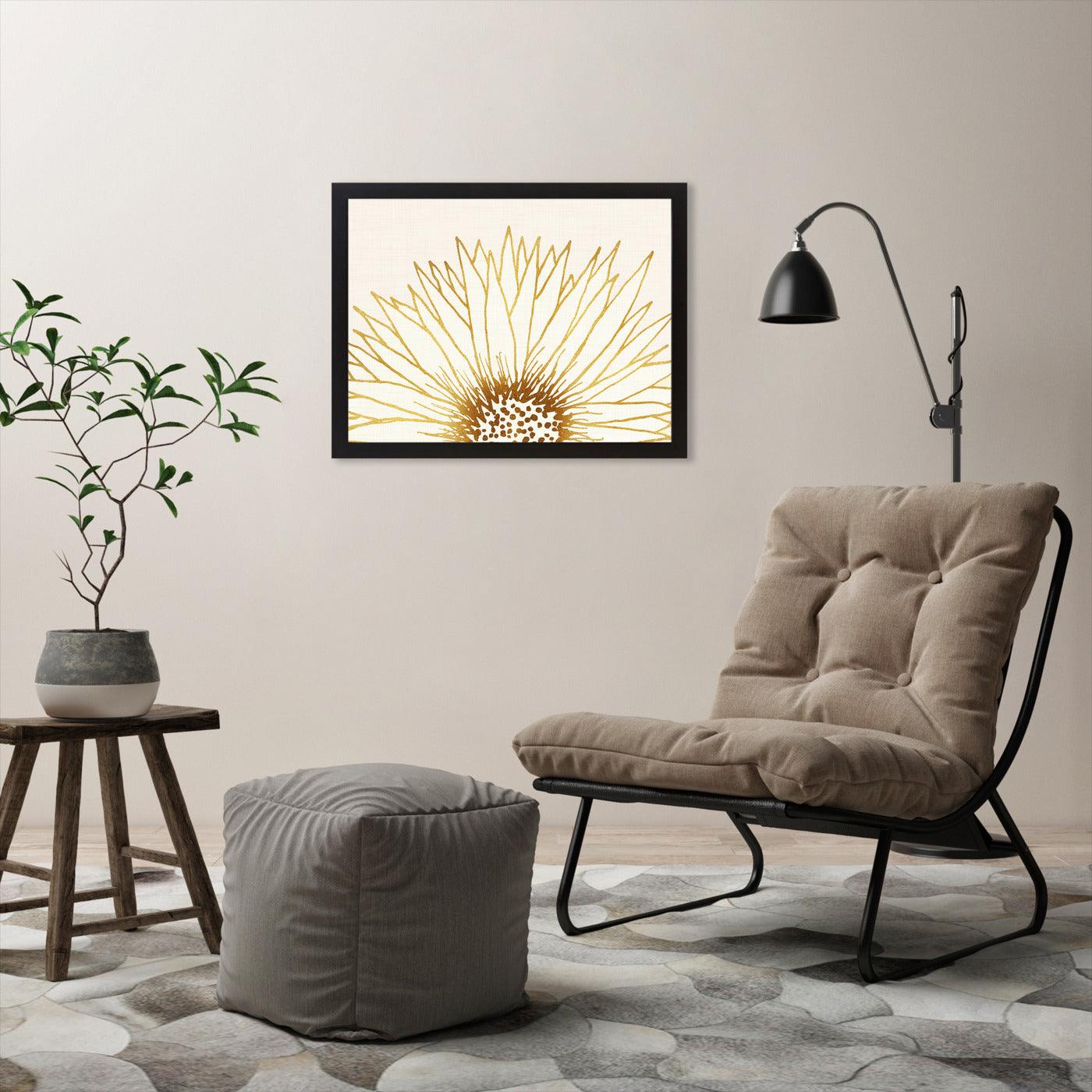 Simple Sunflower By Modern Tropical - Framed Print - Americanflat