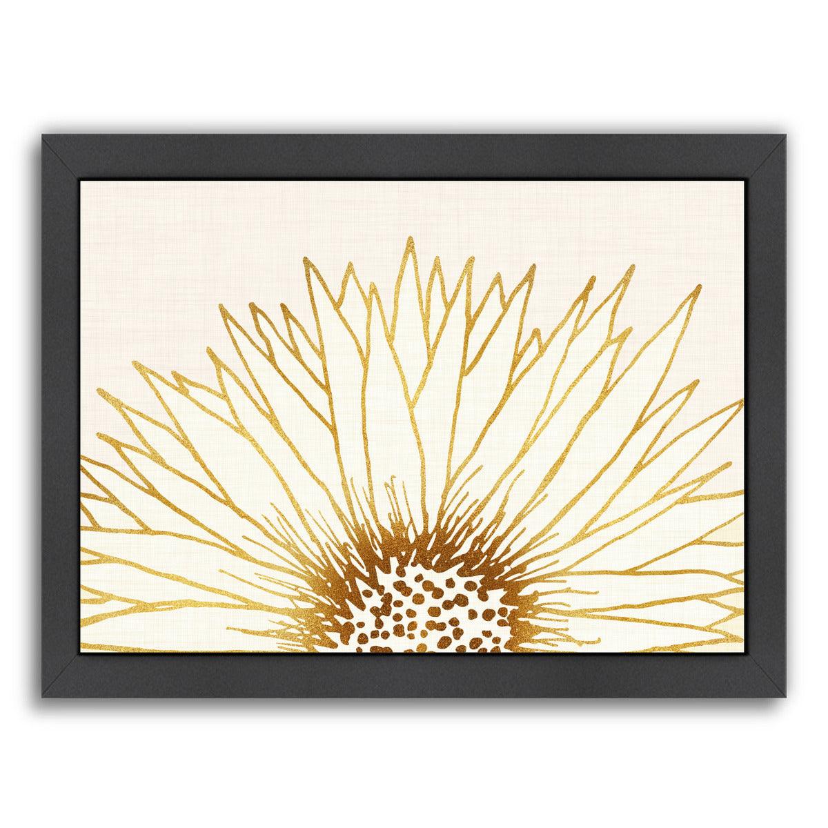 Simple Sunflower By Modern Tropical - Black Framed Print - Wall Art - Americanflat