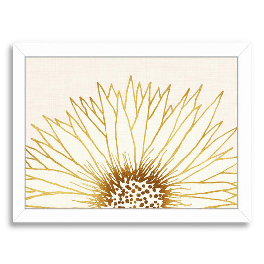 Simple Sunflower By Modern Tropical - White Framed Print - Wall Art - Americanflat
