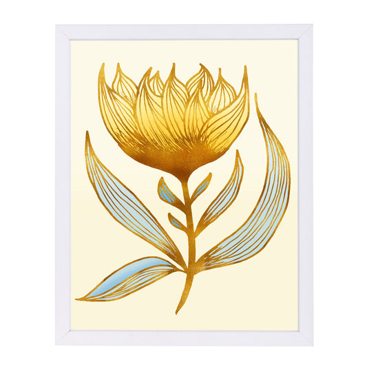 Sunflower Queen By Modern Tropical - White Framed Print - Wall Art - Americanflat