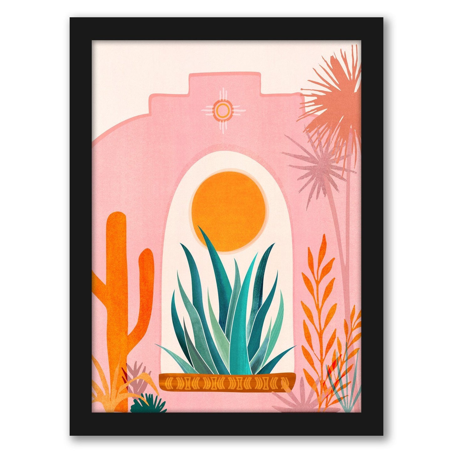 A New Day Begins by Modern Tropical - Black Framed Print - Wall Art - Americanflat