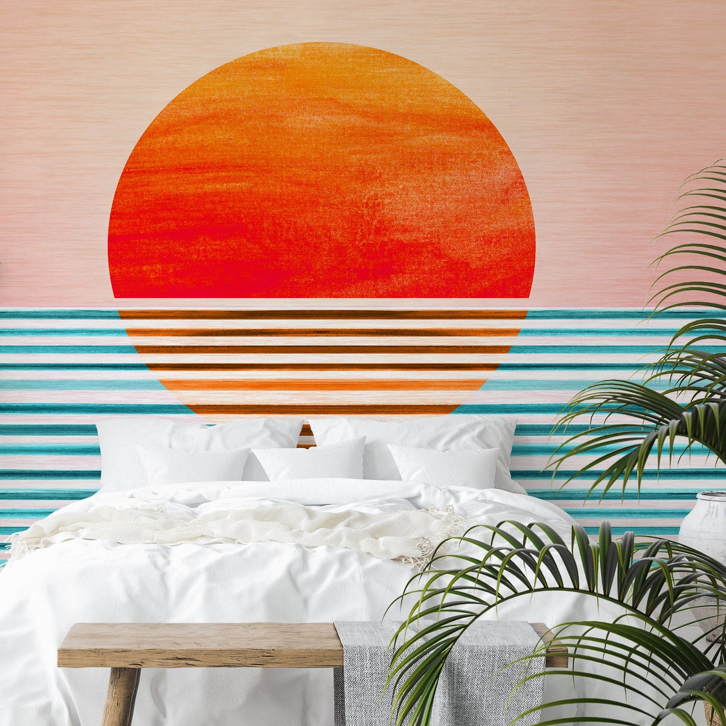 Peel & Stick Wall Mural - Minimal Sunrise I By Modern Tropical