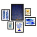 Modern Tropical Blue Moon Framed Gallery Wall Set - Art Set - Americanflat