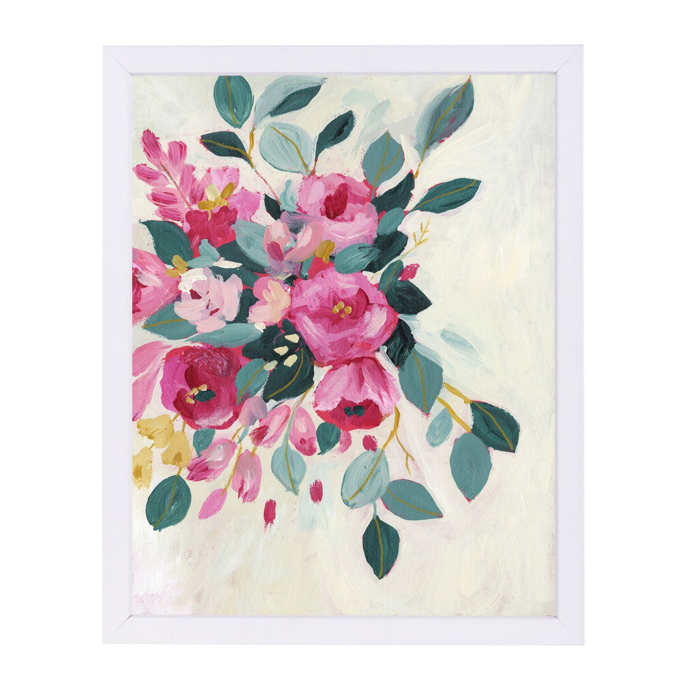 With Love Floral By Sharon Montgomery - Framed Print - Americanflat