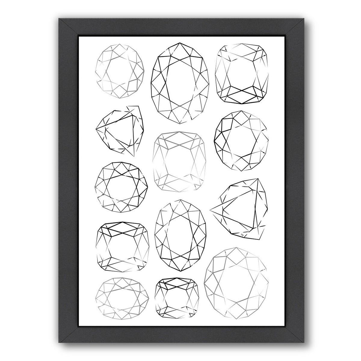 Diamonds By Martina - Black Framed Print - Wall Art - Americanflat
