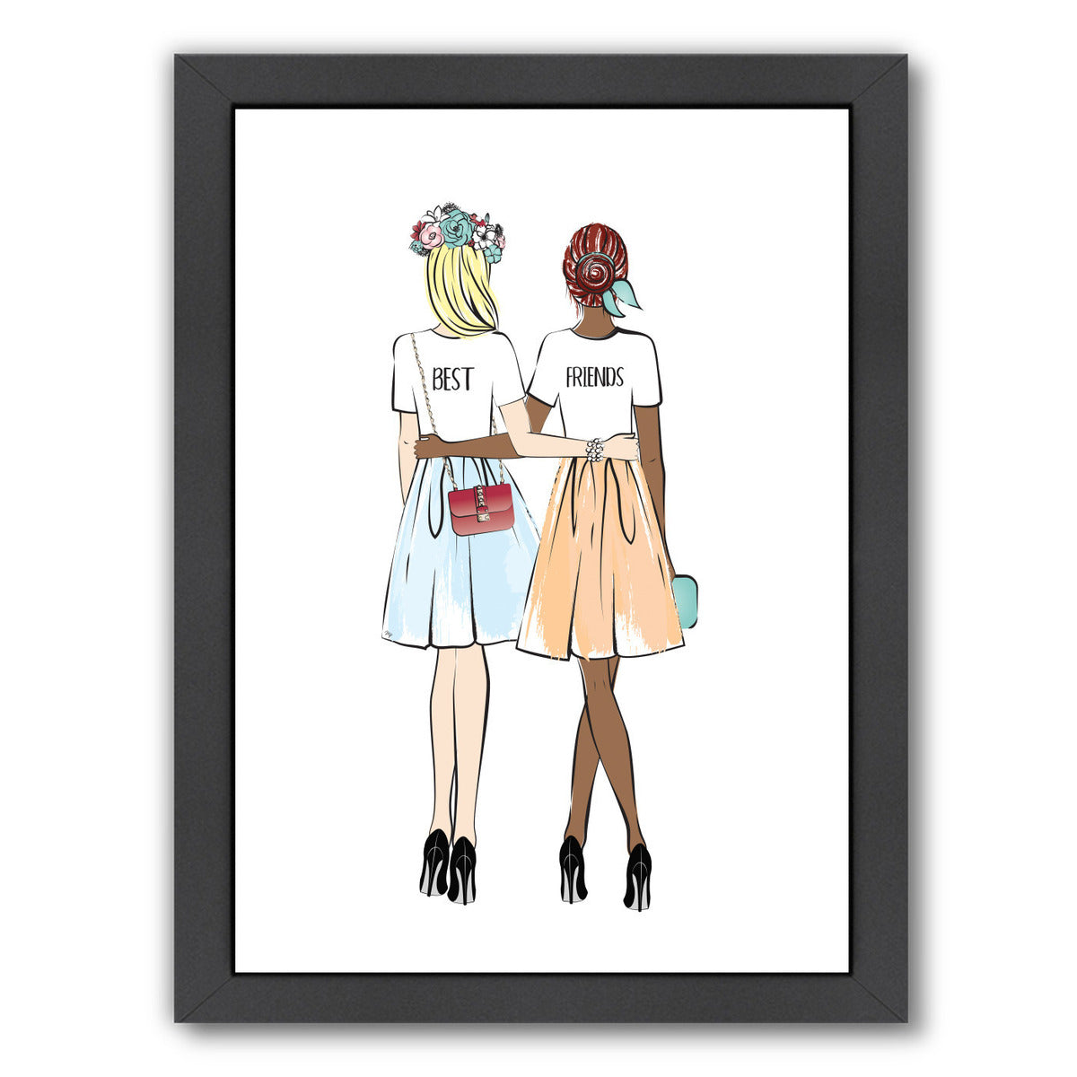 Girlfriends By Martina - Black Framed Print - Wall Art - Americanflat