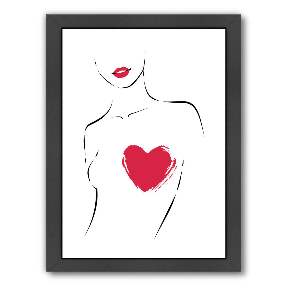 Heart By Martina - Black Framed Print - Wall Art - Americanflat