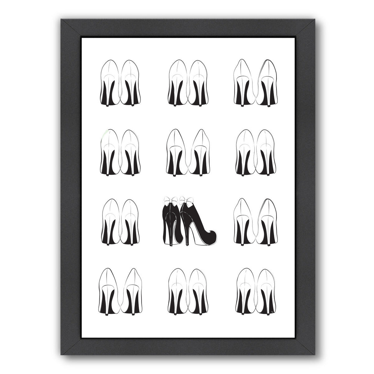 Heels By Martina - Black Framed Print - Wall Art - Americanflat